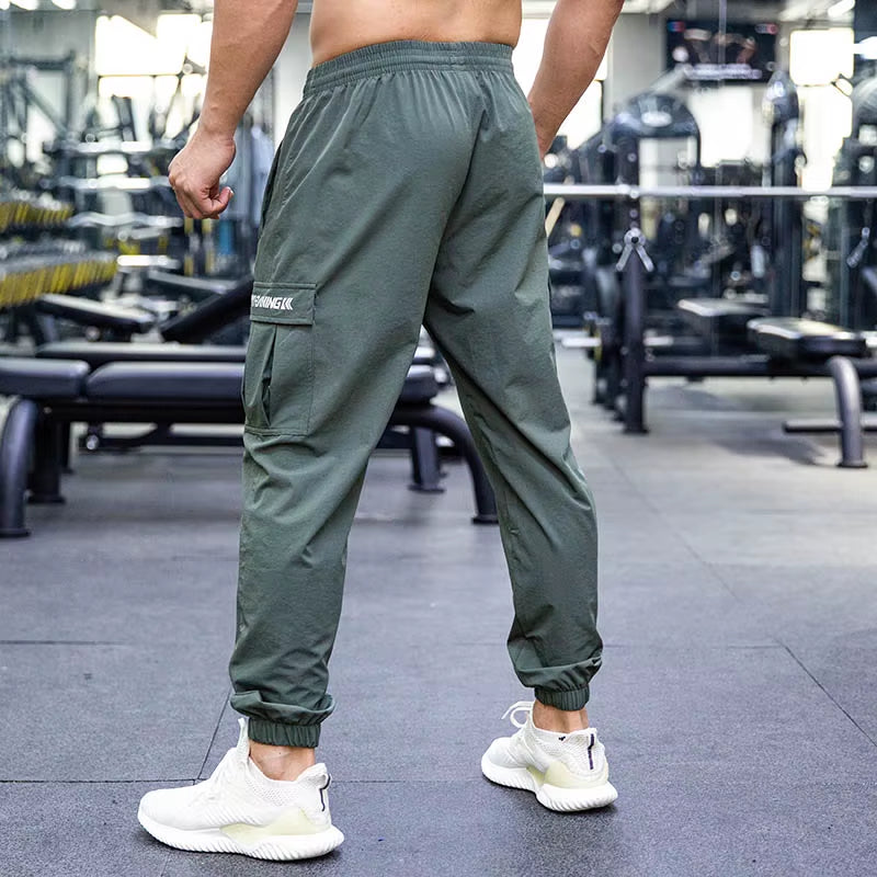 Summer Quick Dry Breathable Men Running Pants Climbing Basketball Training Trousers Jogging Fitness Gym Workout Sport Pants