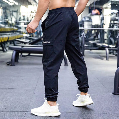 Summer Quick Dry Breathable Men Running Pants Climbing Basketball Training Trousers Jogging Fitness Gym Workout Sport Pants