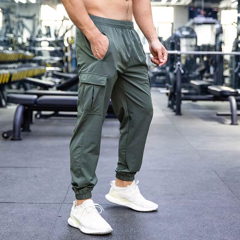 Summer Quick Dry Breathable Men Running Pants Climbing Basketball Training Trousers Jogging Fitness Gym Workout Sport Pants