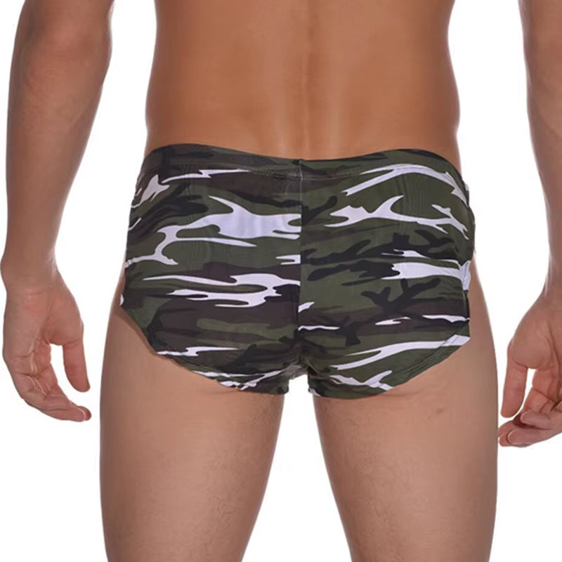 Camouflage Mens Sport Running Shorts Gym Fitness Quick Dry Sweatpants Sexy Male Hombre Breathable Camo Jogging Short Pants