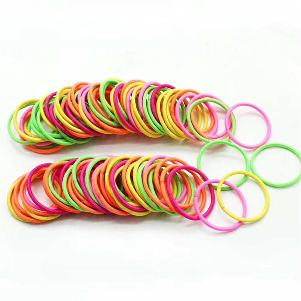 100Pcs/Set Black Hair Ties for Men No Damage No Breakage Ribbon Flat Hair Bands for Guys Long Men Hair Accessories