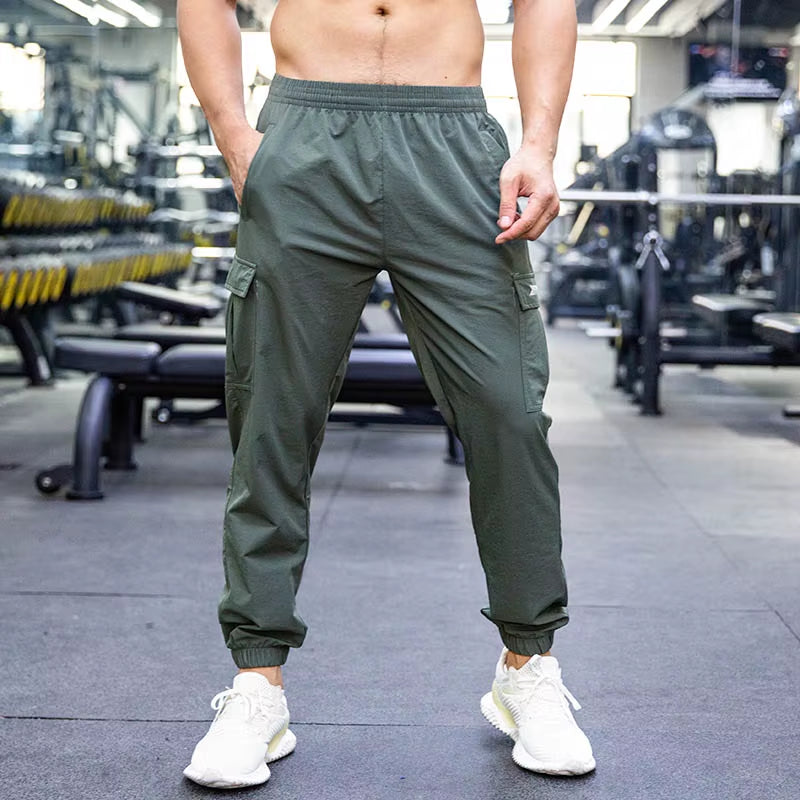 Summer Quick Dry Breathable Men Running Pants Climbing Basketball Training Trousers Jogging Fitness Gym Workout Sport Pants